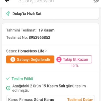 Sürat Kargo Teslimat Sorunu Ve Para İadesi Mağduriyeti