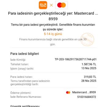 Temu İade Ücretim Halkbank Hesabıma Yatmadı