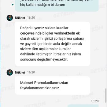 Promosyon Kodu Kullanmadığım Halde Haksız Yere Reddedildi