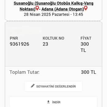 Otobüsün Erken Kalkması Nedeniyle Yolculuk Yapamama Ve Ücret İadesi Talebi