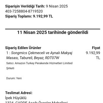 Kırık Ürün Ve İşlemeyen Kargo Sistemi Mağduriyeti