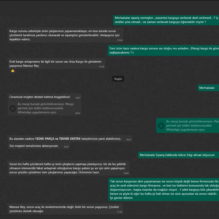 Siparişim Sürekli Erteleniyor Ve Kargoya Verilmiyor