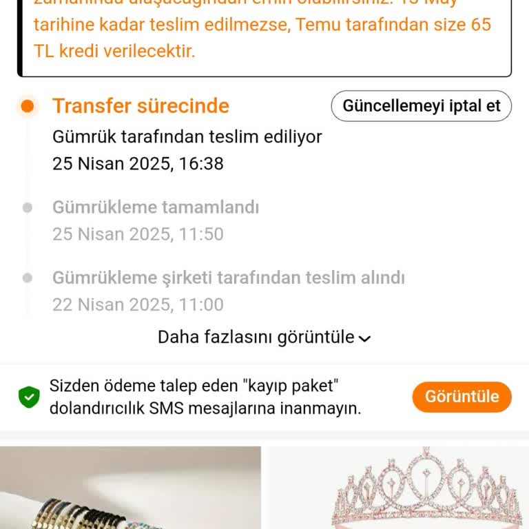 Temu Siparişim Gümrük Transferinde Bekliyor, Bilgi Alamıyorum