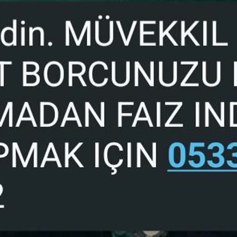 Tanımadık Bir Numaradan Annem Adına Sahte İcra Dosyası Tehdidi