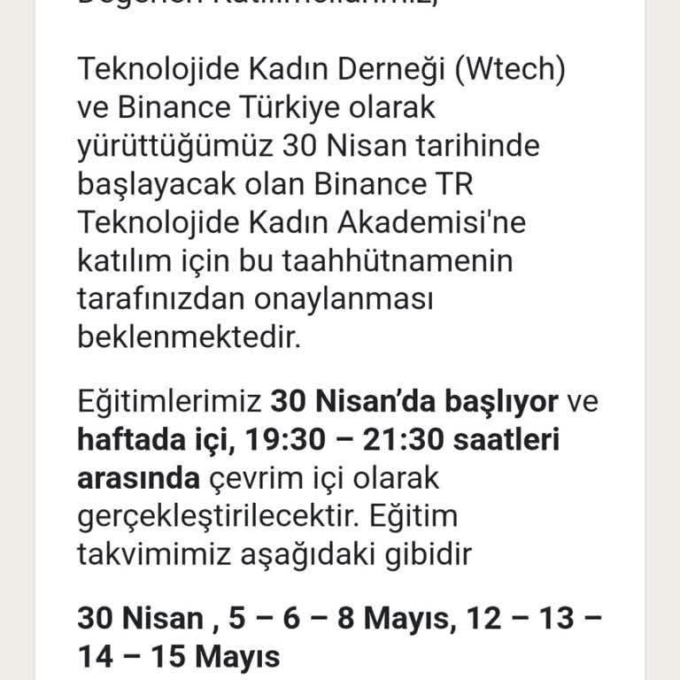 Eğitim Başvurusu Sonrası Endişe Ve İptal Süreci