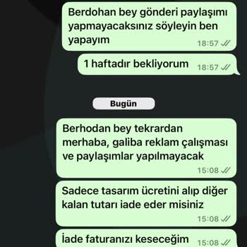Ödeme Sonrası Eksik Hizmet Ve İade Sorunu Yaşadım