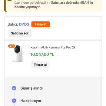 Aldığım Kameralar Yerine Daha Ucuz Ürün Gönderiliyor