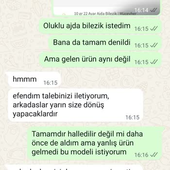 Trendyolda Yanlış Bilezik Gönderildi İade Ve Değişimde Mağdur Edildim