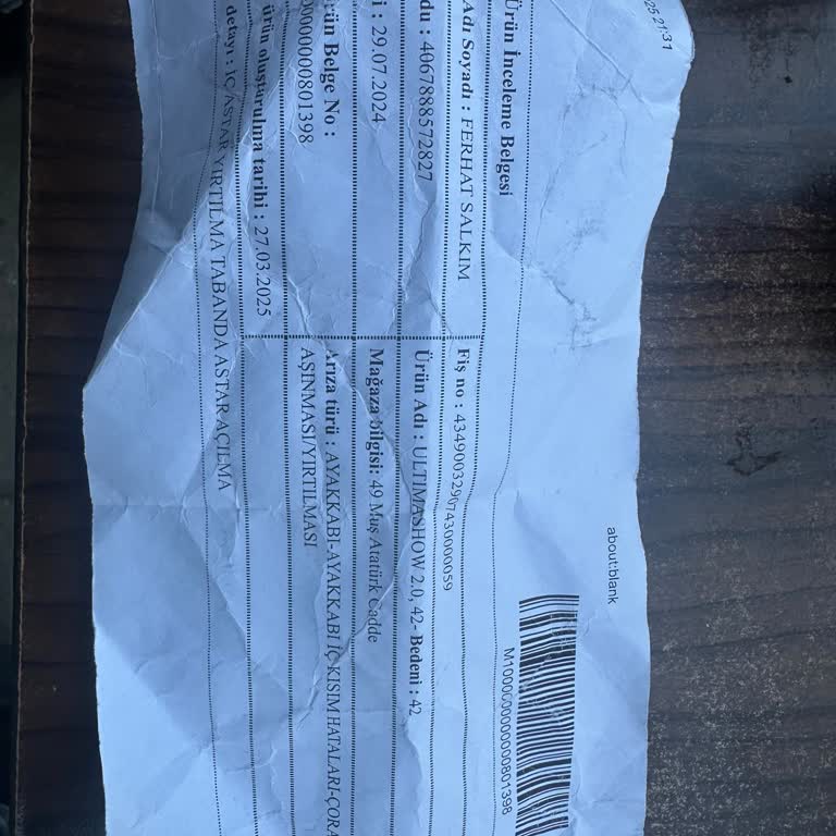 Kısa Sürede Yırtılan Ayakkabının Değişimi Yapılmadı