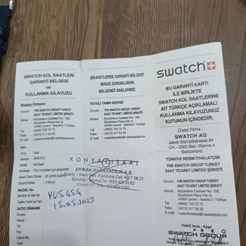Swatch Saat Kordonu Garanti Kapsamı Dışında Bırakıldı