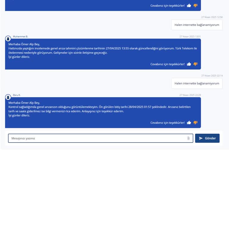 5 Gündür Çözülemeyen İnternet Kesintisi Ve Yetersiz Müşteri Desteği