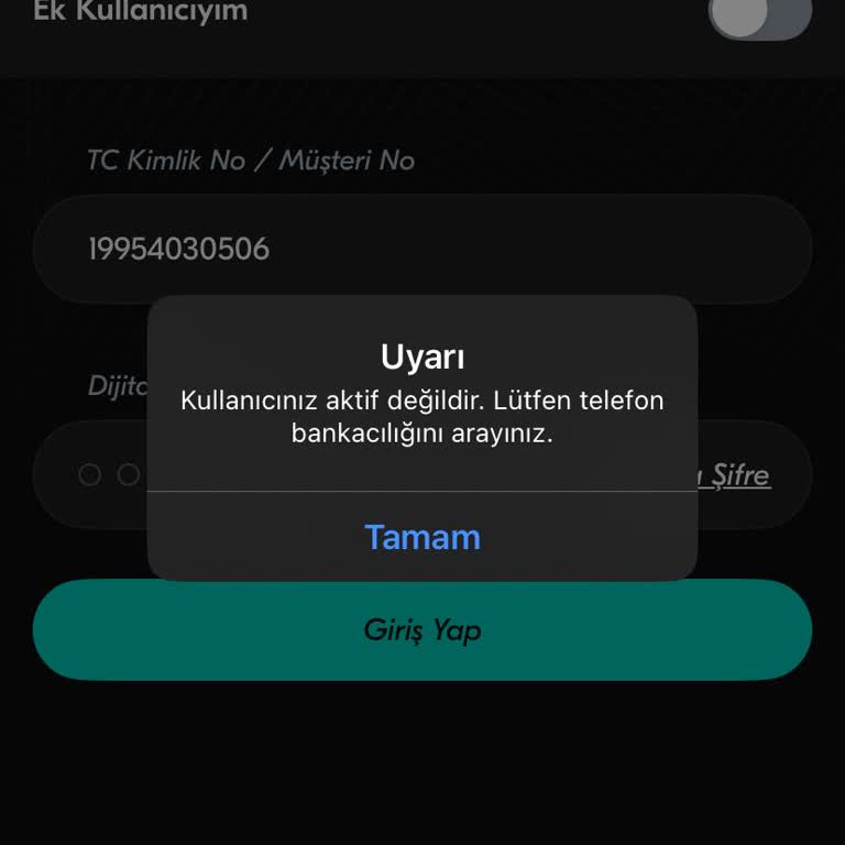 Mobil Uygulama Girişi Ve Hesap İşlemlerinde Mağduriyet