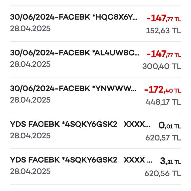 Facebook Bilgim Dışında Hesabımdan Tekrar Para Çekiyor