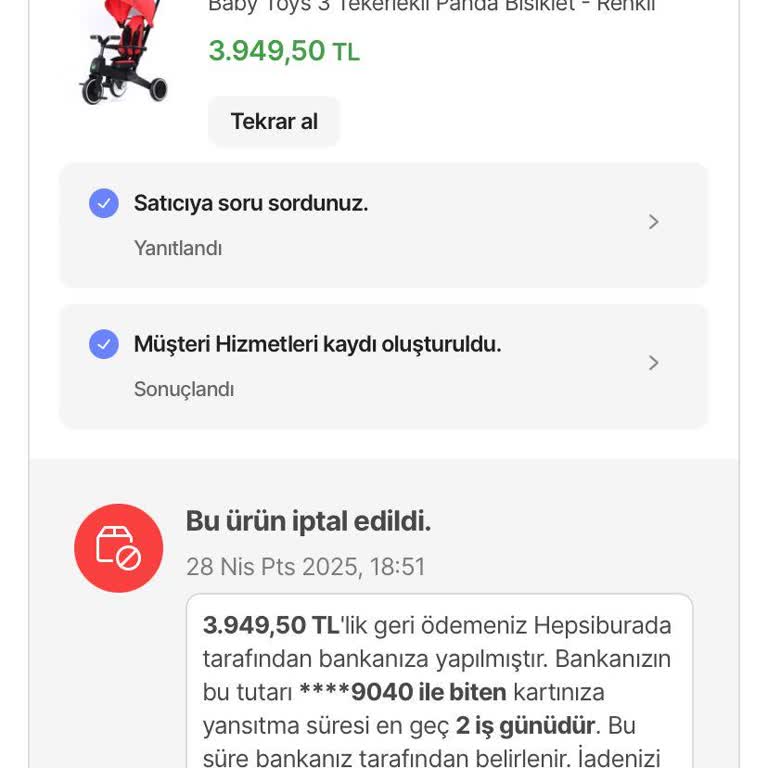 Stokta Olmayan Ürünün Satışa Açılması Ve Siparişin Haber Verilmeden İptali
