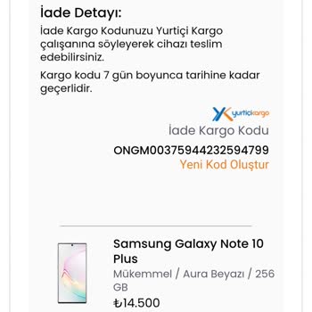 Yenilenmiş Note10 Plus Yanlış Renk Ve Arızalı Spen İle Teslim Edildi Çözüm Bekliyorum