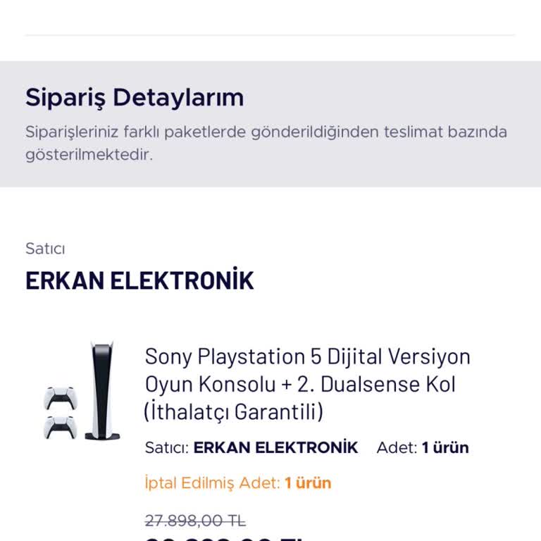 Oyun Konsolu Siparişim Sistem Hatasıyla İptal Edildi Mağdur Oldum