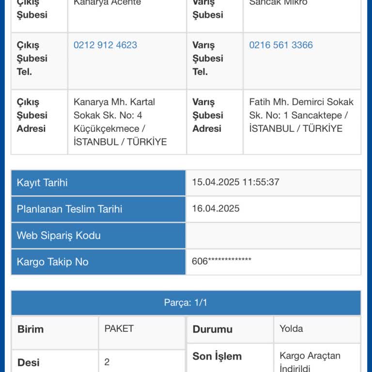 Kargom İstanbul Yerine Antalya'ya Gönderildi Ve Teslim Edilmiyor