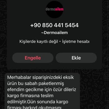 Eksik Gönderilen Ürün Bir Türlü Tamamlanmıyor