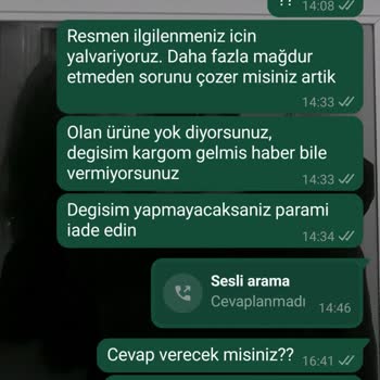 Değişim İçin Gönderdiğim Pantolon Ve Param Hakkında 20 Gündür Bilgi Alamıyorum