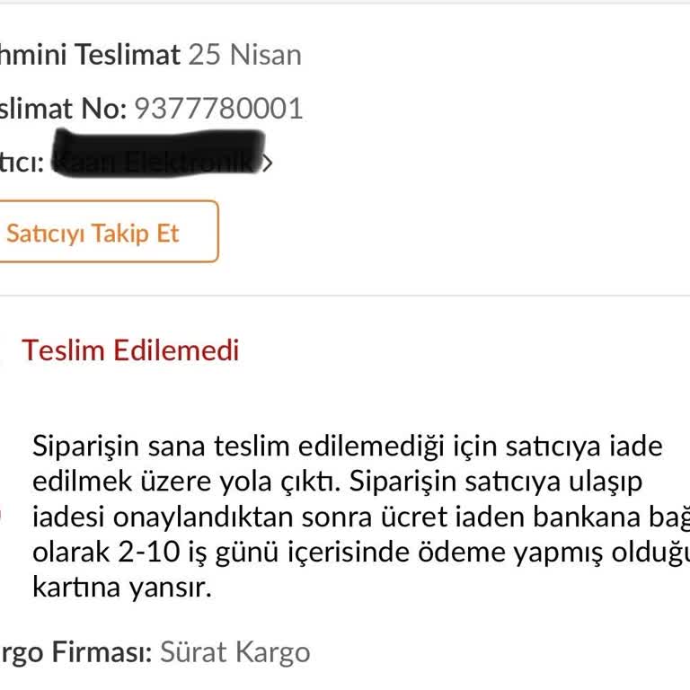 Kargom Teslim Edilmiyor, Bilgi Verilmiyor!