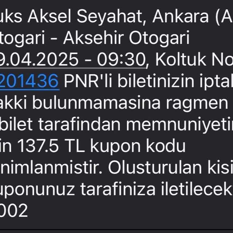 Bilet İadesinde Zaman Sınırı Nedeniyle Param İade Edilmedi Mağduriyet Yaşadım