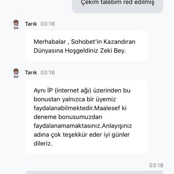 Kazandığım Bonus Çekim Talebim Haksız Gerekçeyle Reddedildi