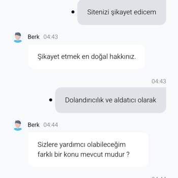 Kazancımın Ve Yatırdığım Paranın Ödenmemesi Hakkında Şikayet