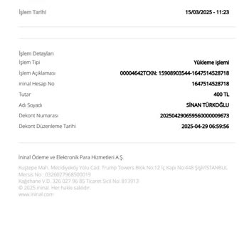 İninal Hesabıma Yatırdığım Paralar Karşı Tarafa Ulaşmıyor