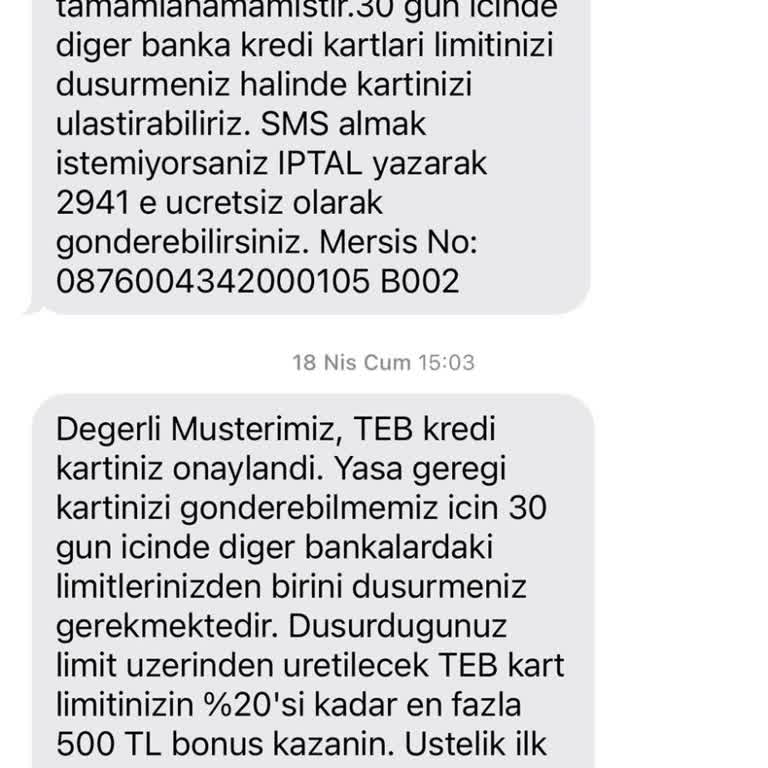 Taahhüt Edilen 500 TL Bonus Kartıma Yatırılmadı