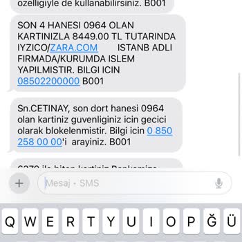 Kredi Kartımdan İzinsiz Zara Harcaması Ve İade Talebim