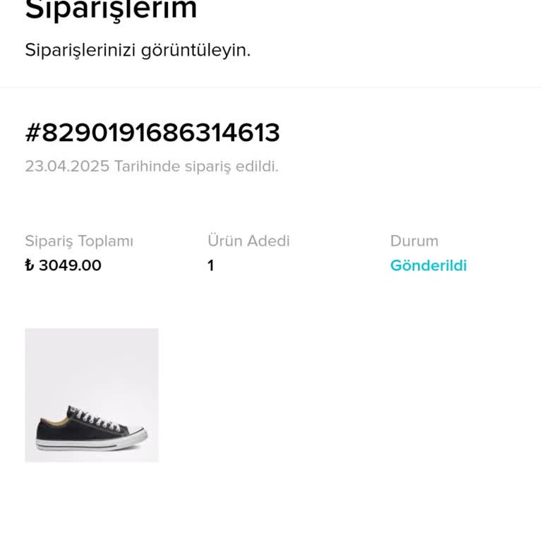 Converse Türkiye Siparişimde Kargo Ve Müşteri Hizmetleri Sorunu