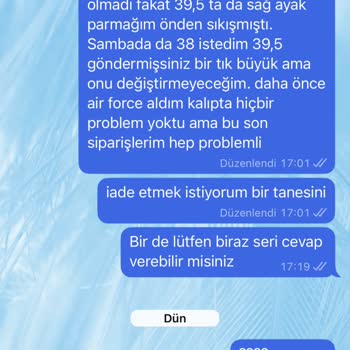 Ayakkabı Değişim Ve İade Taleplerime Sporium'dan Yanıt Alamıyorum