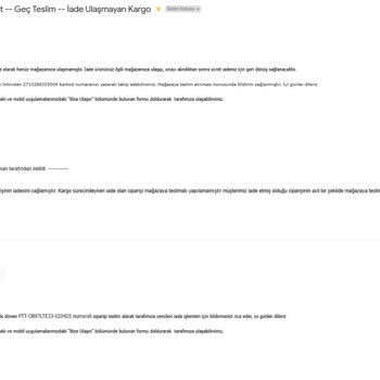 Epttavm İade Sürecinde Kargo Ücreti Ve Çözümsüzlük Mağduriyeti