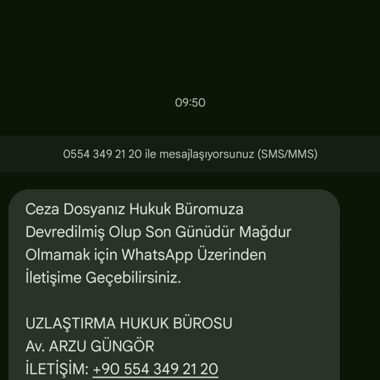 Bilinmeyen Numaradan Gelen Ceza Dosyası Mesajı Endişe Yarattı