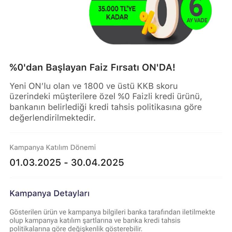 Kampanya Süresi Bitmeden Katılımım Reddedildi