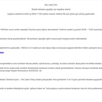 İade Yapılmıyor, Müşteri Hizmetleri Ulaşılmaz Ve Güven Sarsıcı