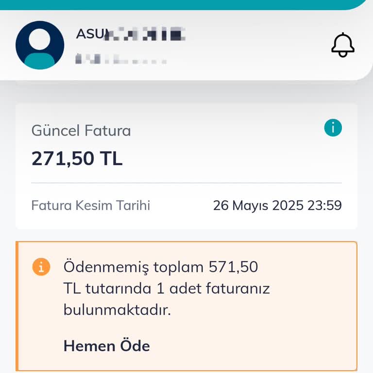 Fatura Aşımı Nedeniyle Beklenmedik Yüksek Tutar Ve Hattın Kapatılmaması