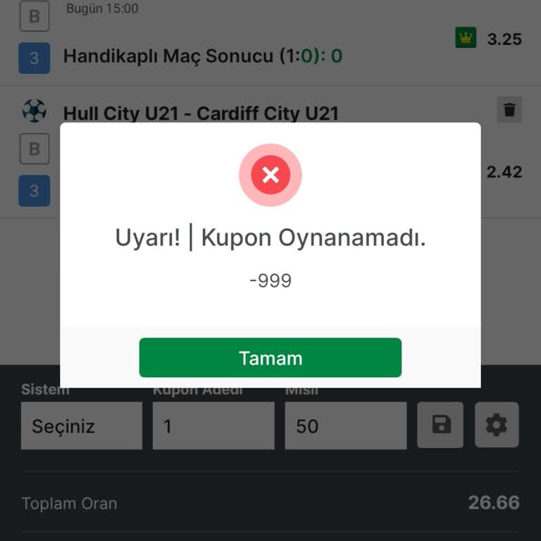 Kupon Yapılamıyor, Sürekli Hata Kodu Sorunu Yaşıyorum