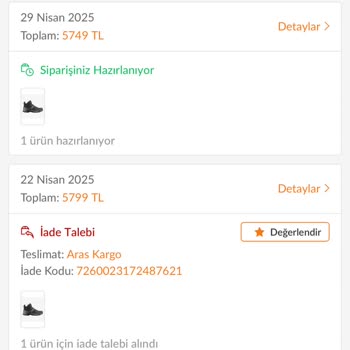 Satış Görseliyle Uyuşmayan Ürün Ve İptal Sorunu Yaşadım