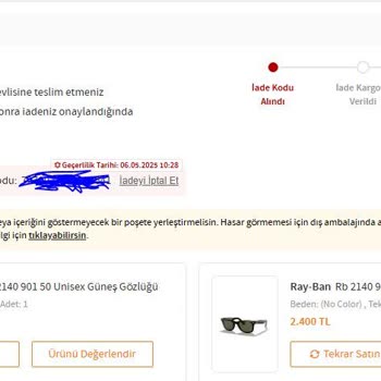 Trendyoldan Aldığım Rayban Gözlük Sahte Çıktı Fatura Da Yok