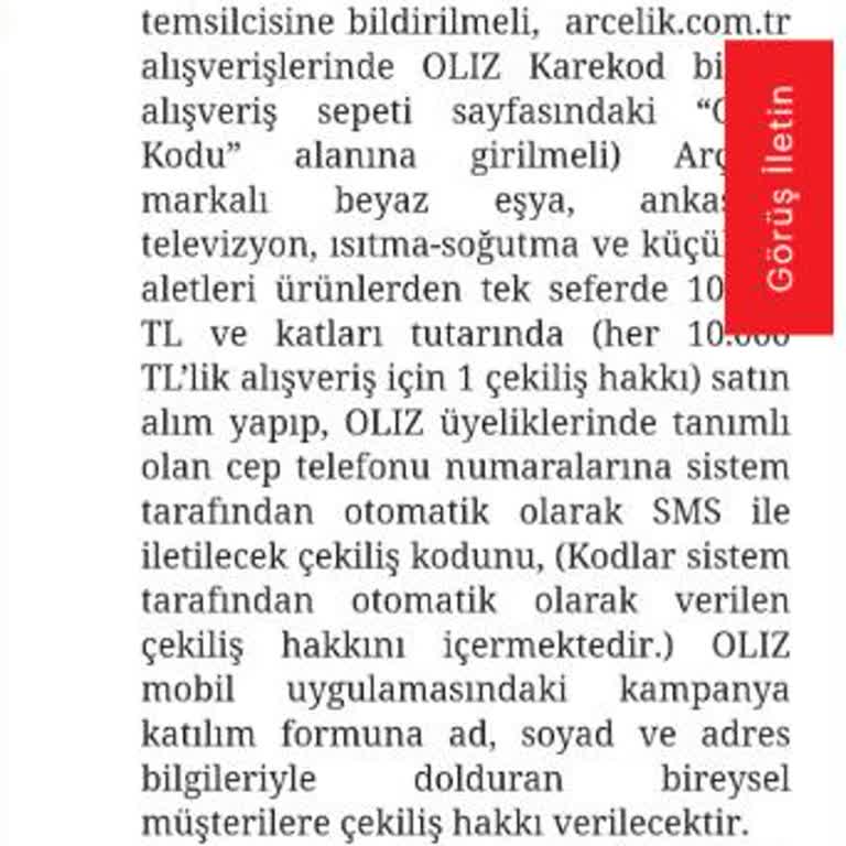 Kampanya Katılım Kodum Gönderilmiyor, Mağduriyet Yaşıyorum