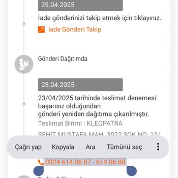 Kargom Teslim Edilmeden İade Edildi, Müşteri Hizmetleri Çözüm Sunmuyor