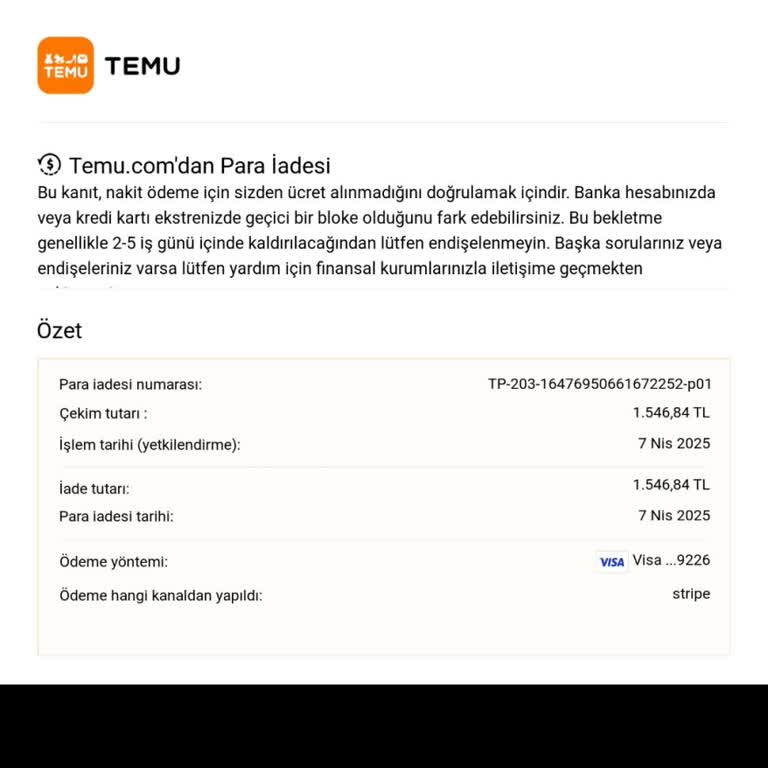 Temu'dan İade Edilmeyen Ücret Ve Yanıltıcı Hediye Kampanyası Mağduriyeti