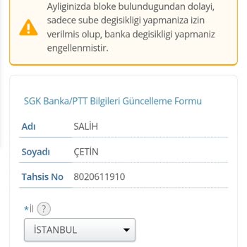 Emekli Maaşıma İzinsiz Bloke Kondu