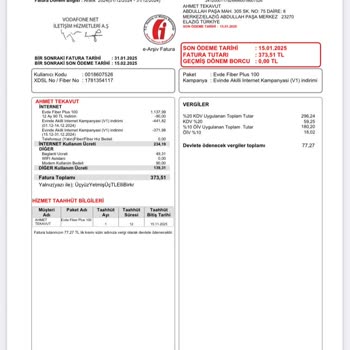 Vodafone Net Faturasında Modem Ve Bağlantı Ücreti Sürprizi