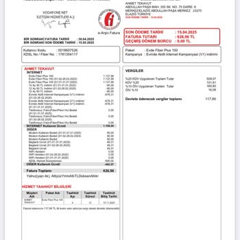 Vodafone Net Faturasında Modem Ve Bağlantı Ücreti Sürprizi