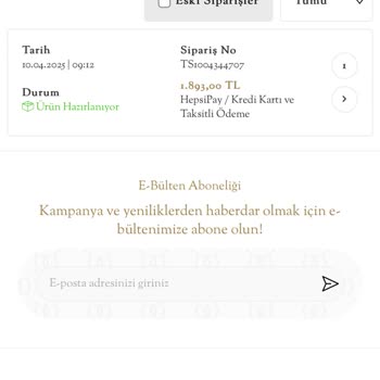 Siparişin Uzun Süre Hazırlanamaması Ve İletişimsizlik