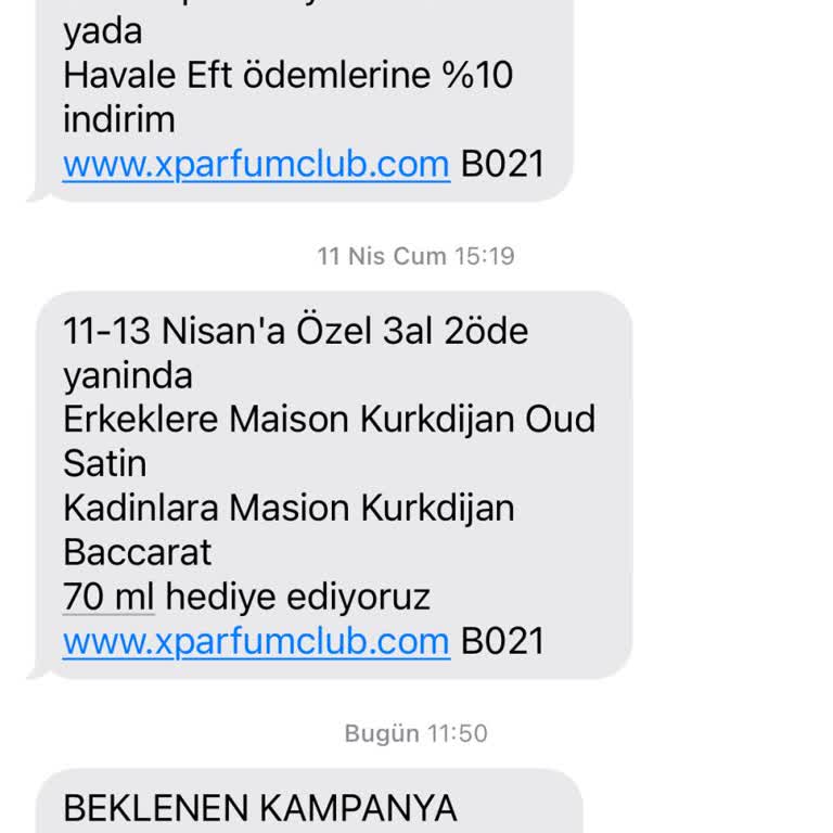 Xparfumclub Israrlı Reklam Mesajları Ve İletişimsizlikten Şikayetçiyim