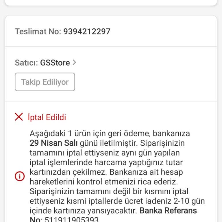 İndirimli Siparişim Bilgim Dışında İptal Edildi Mağduriyetim Giderilmiyor