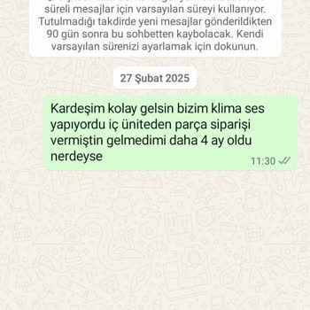 Bir Yıldır Çözülemeyen Klima Arızası Ve Servis Sorunu